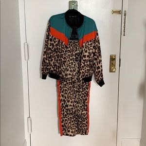 Leopard track suit